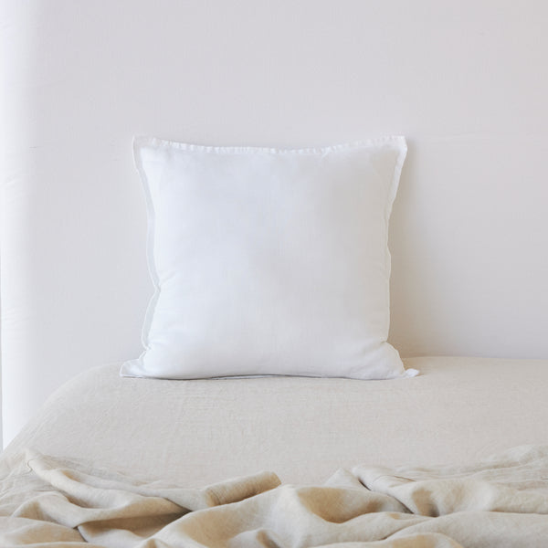 Pure Linen Cushion Cover - White CLEARANCE