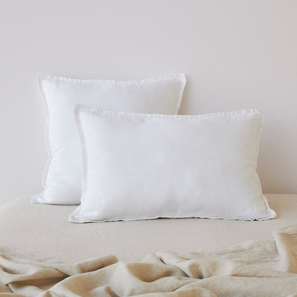 Pure Linen Cushion Cover - White CLEARANCE