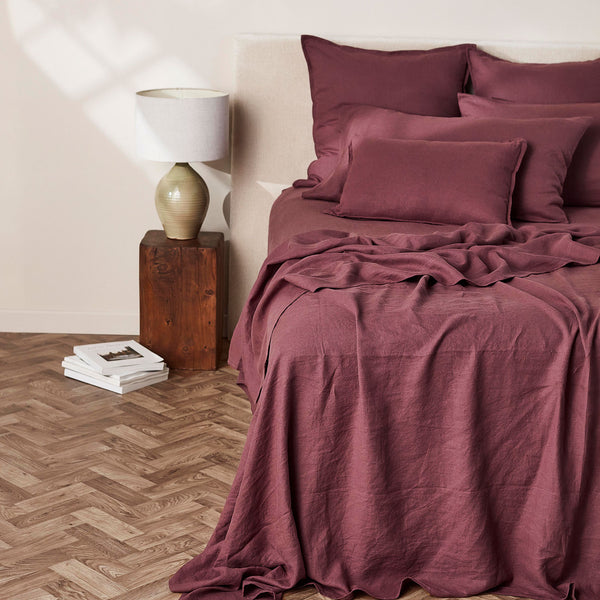 Pure Linen Fitted sheet - Port