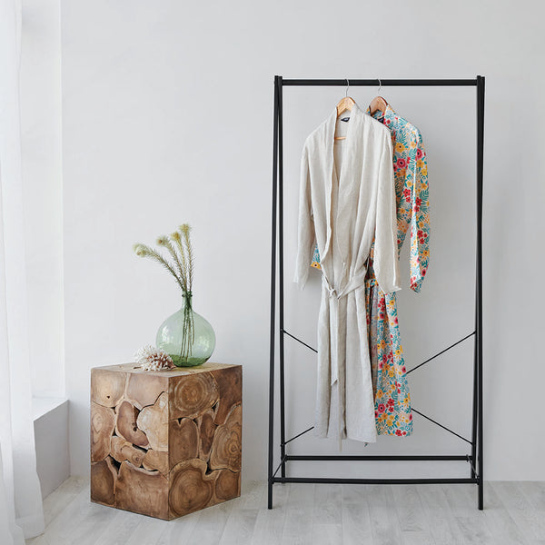 Pure Linen Bathrobe - Natural