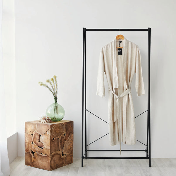 Pure Linen Bathrobe - Natural