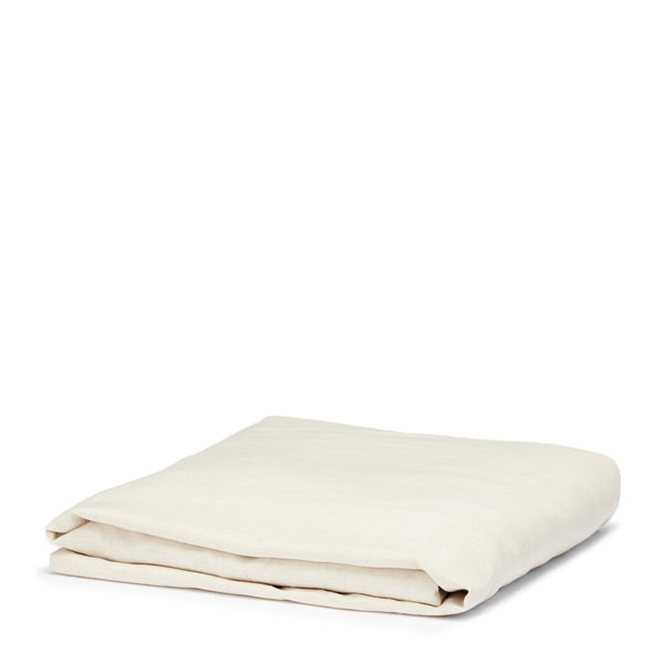 Bamboo Linen  Fitted Sheet - Natural (6638652424271)