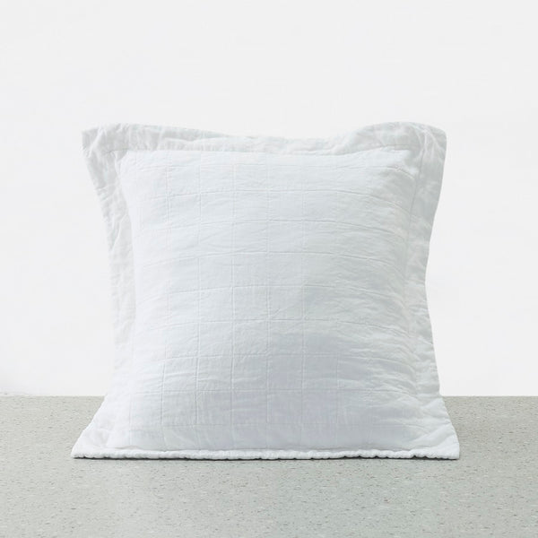 100% Linen European Pillowcases - White (3671241457743)