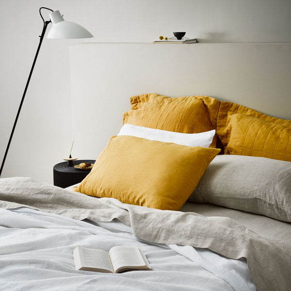 100% Linen Pillowcases - Honey (3671242047567)