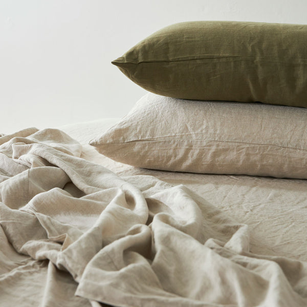 100% Linen Fitted Sheet - Natural (3671241654351)