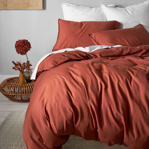 Bamboo Linen Duvet Cover Set - Clay (2351454748751)