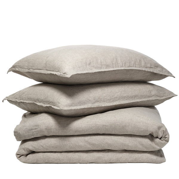 100% Linen Duvet Cover Set - Natural (3671241556047)