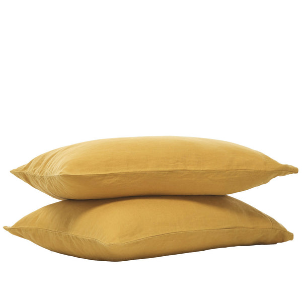 100% Linen Pillowcases - Honey (3671242047567)