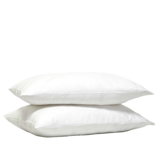 100% Linen Pillowcase - White (3671241392207)