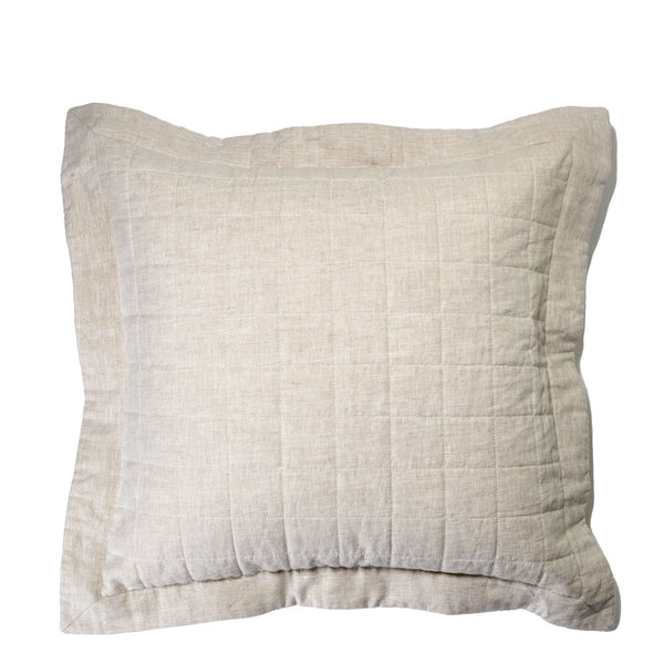 100% Linen Euro Pillowcase - Natural (3671241818191)