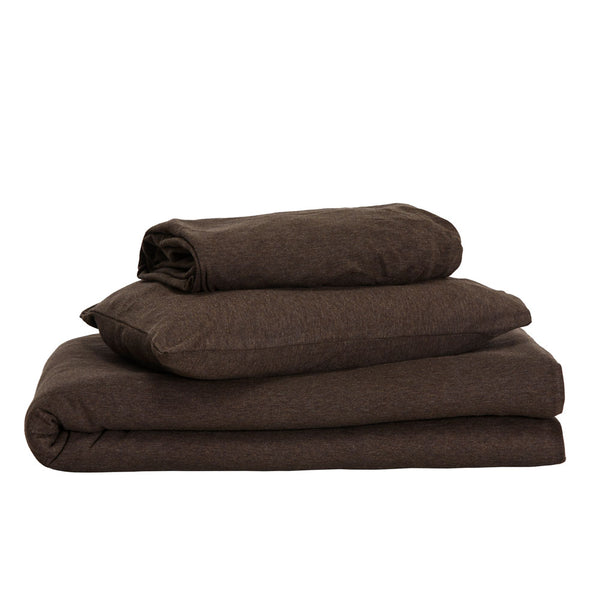 Kids Cotton Jersey Duvet Cover Pack - Espresso (4870948094031)