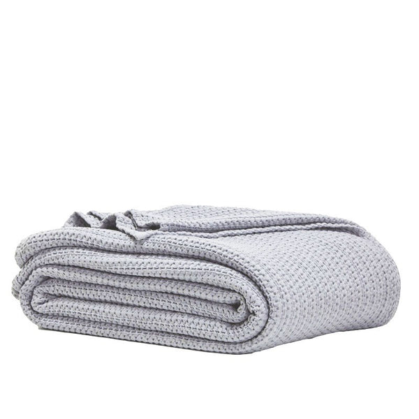 Lisboa 450Gsm Waffle Blanket - Silver (6596413423695)