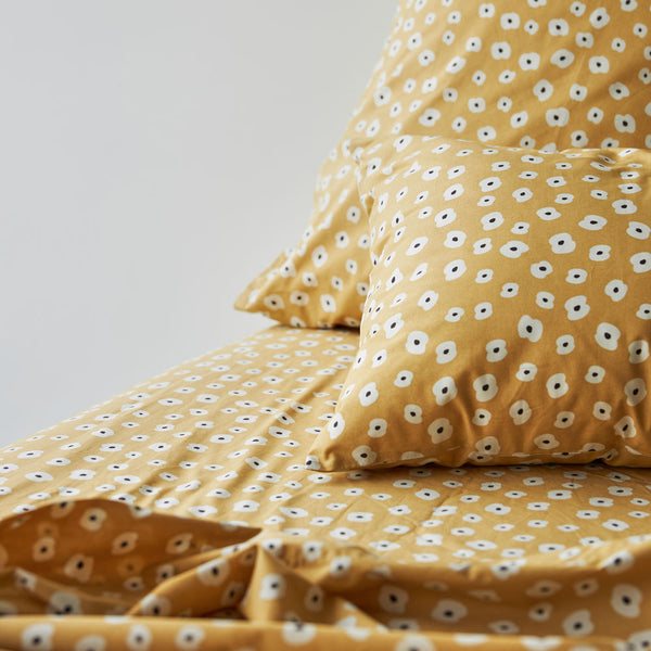 Anja Printed Fitted Sheet - Biscuit (4871149879375)