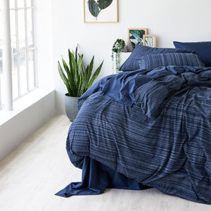 Cotton Jersey Duvet Cover - Navy Heather (9785662096)