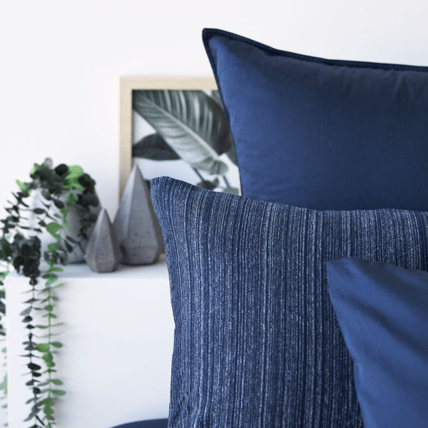 Cotton Jersey Pillowcase Pair - Navy Heather (9785662224)