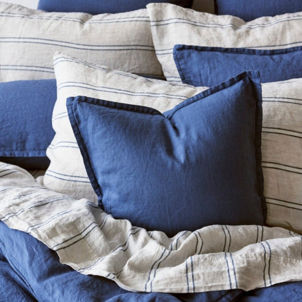 Pure Linen Cushion Cover - Cadet CLEARANCE