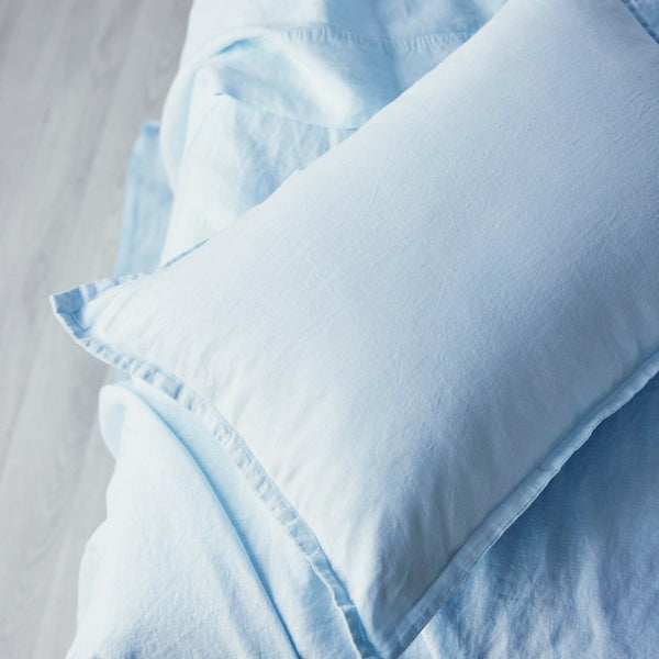 Pure Linen Cushion  Cover- Powder CLEARANCE