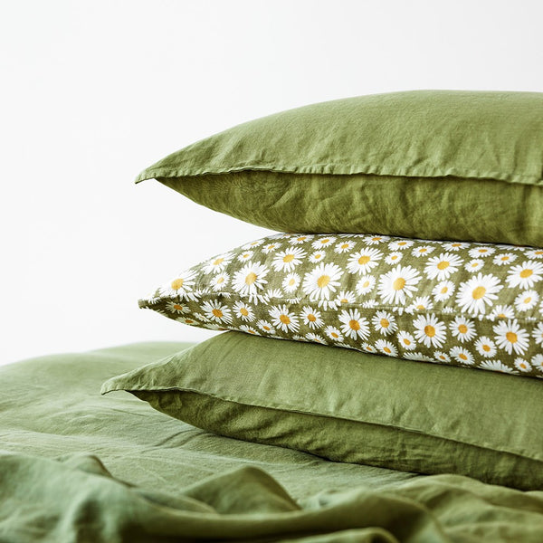 Pure Linen Printed Pillowcase