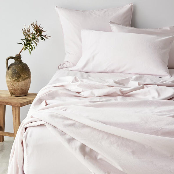 Soft Washed Cotton Sheet Set - Peony