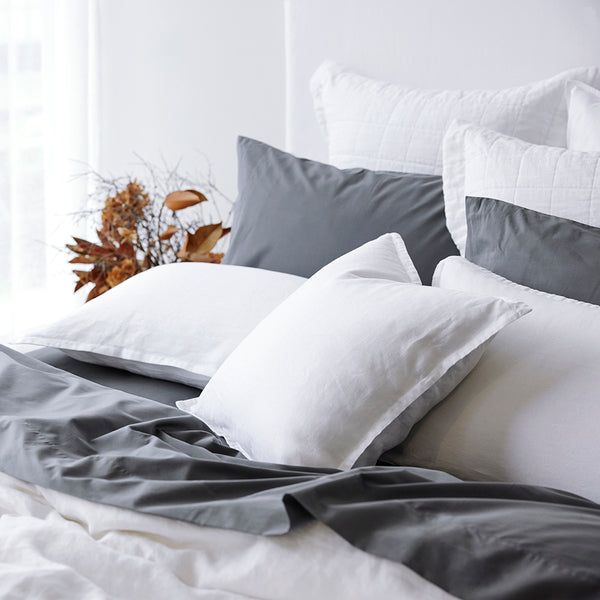 Fresh Cotton Percale Sheet Set - Steel