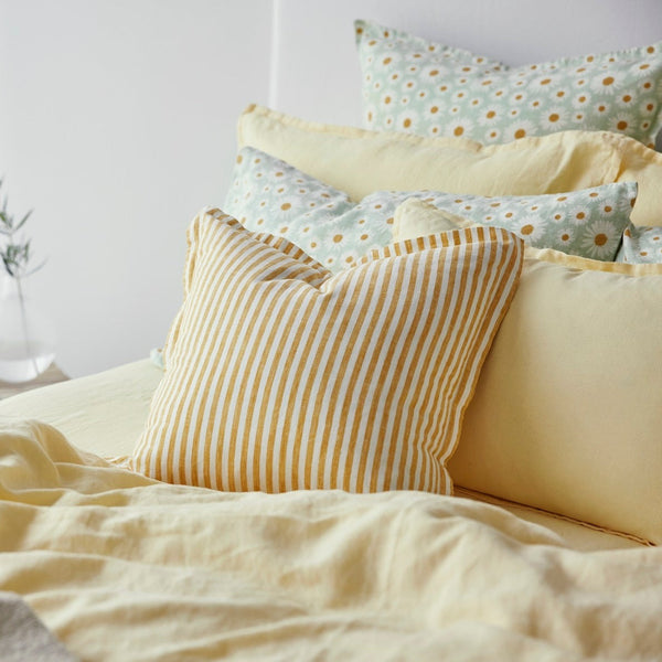 Pure Linen Duvet Cover Set - Buttercup