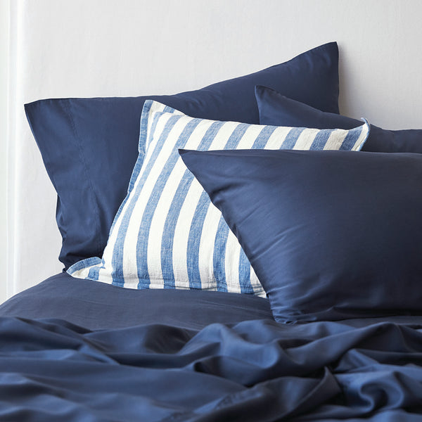 Bamboo Cotton Pillowcase Pair - Navy