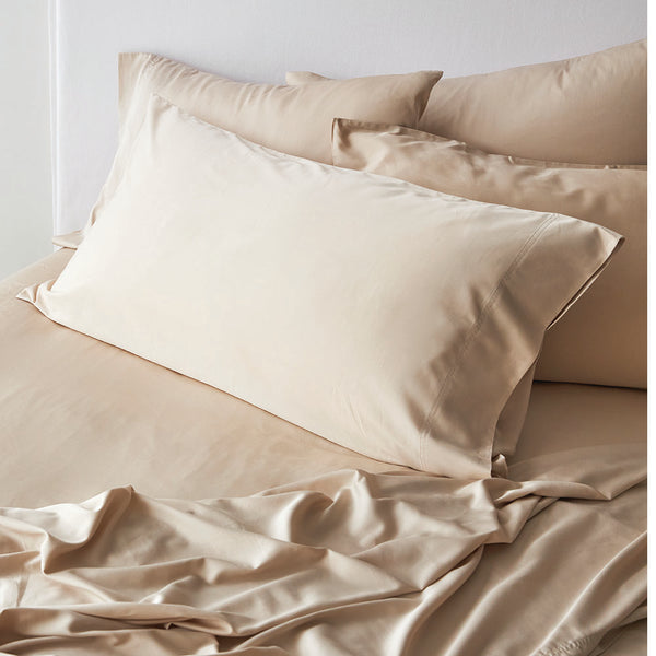 Bamboo Cotton Pillowcase Pair - Natural