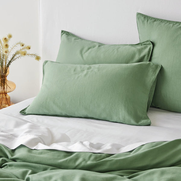 Cambric Cotton Duvet Cover Set - Apple CLEARANCE