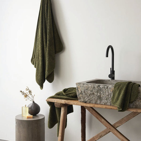 Super Pile Cotton Towel - Olive