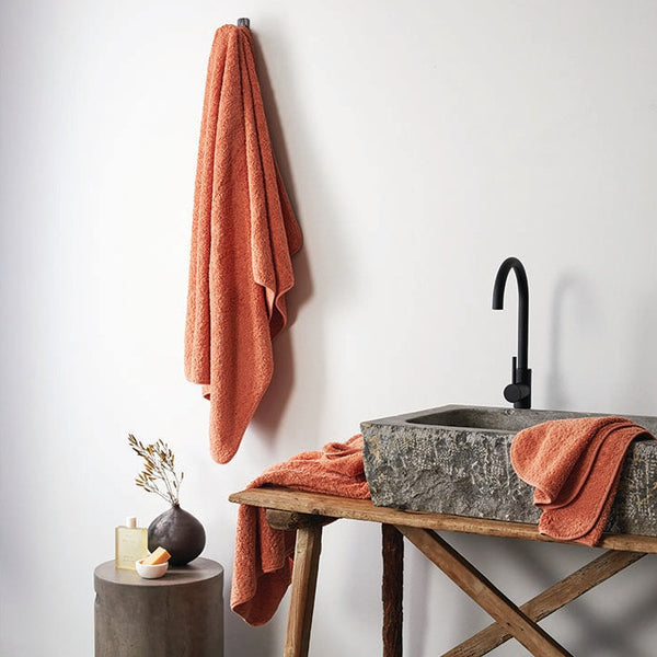 Super Pile Cotton Towel - Adobe CLEARANCE