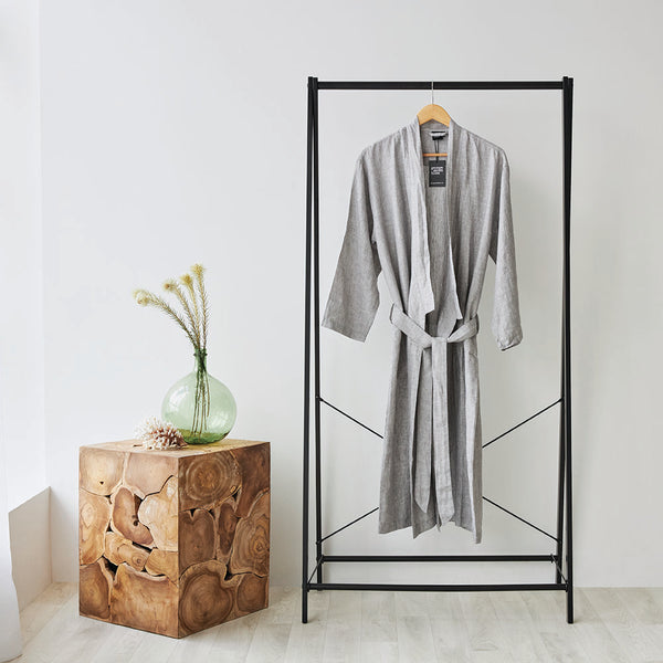 Pure Linen Bathrobe - Mist