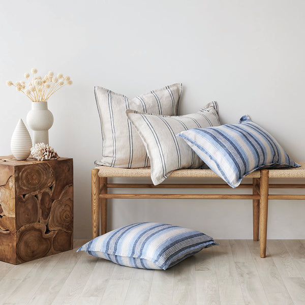 Pure Linen Cushion Cover - Cambridge Stripe CLEARANCE