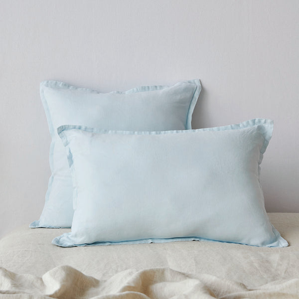 Pure Linen Cushion  Cover- Powder CLEARANCE