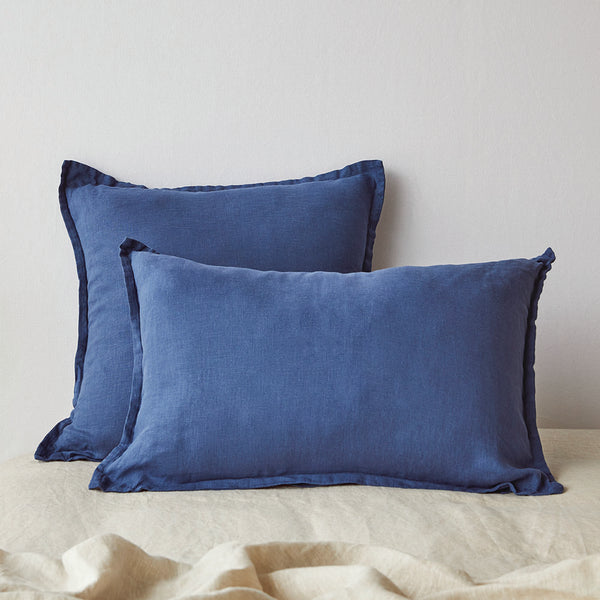 Pure Linen Cushion Cover - Cadet CLEARANCE