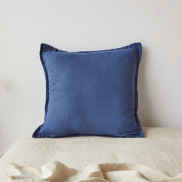 Pure Linen Cushion Cover - Cadet CLEARANCE