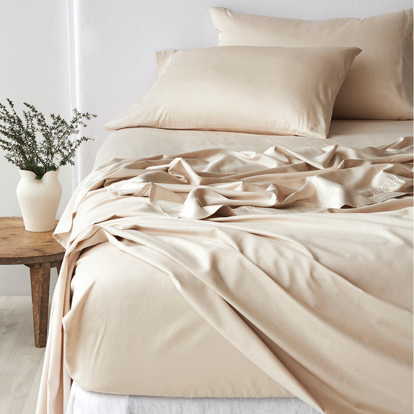 Bamboo Cotton Pillowcase Pair - Natural