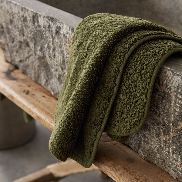 Super Pile Cotton Towel - Olive